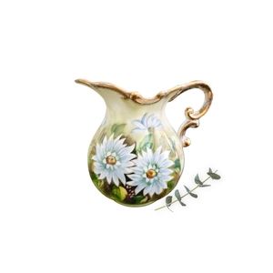 Vintage Arnart 5th Ave Hand Painted Floral Pitcher